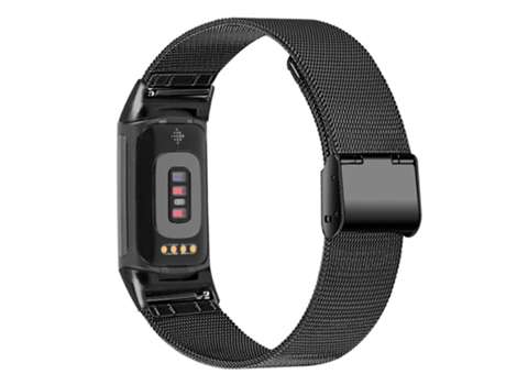 Correa INF Wbf-hsc5mn-11d para Fitbit by Google Charge 5 (Acero Inoxidable - Negro)