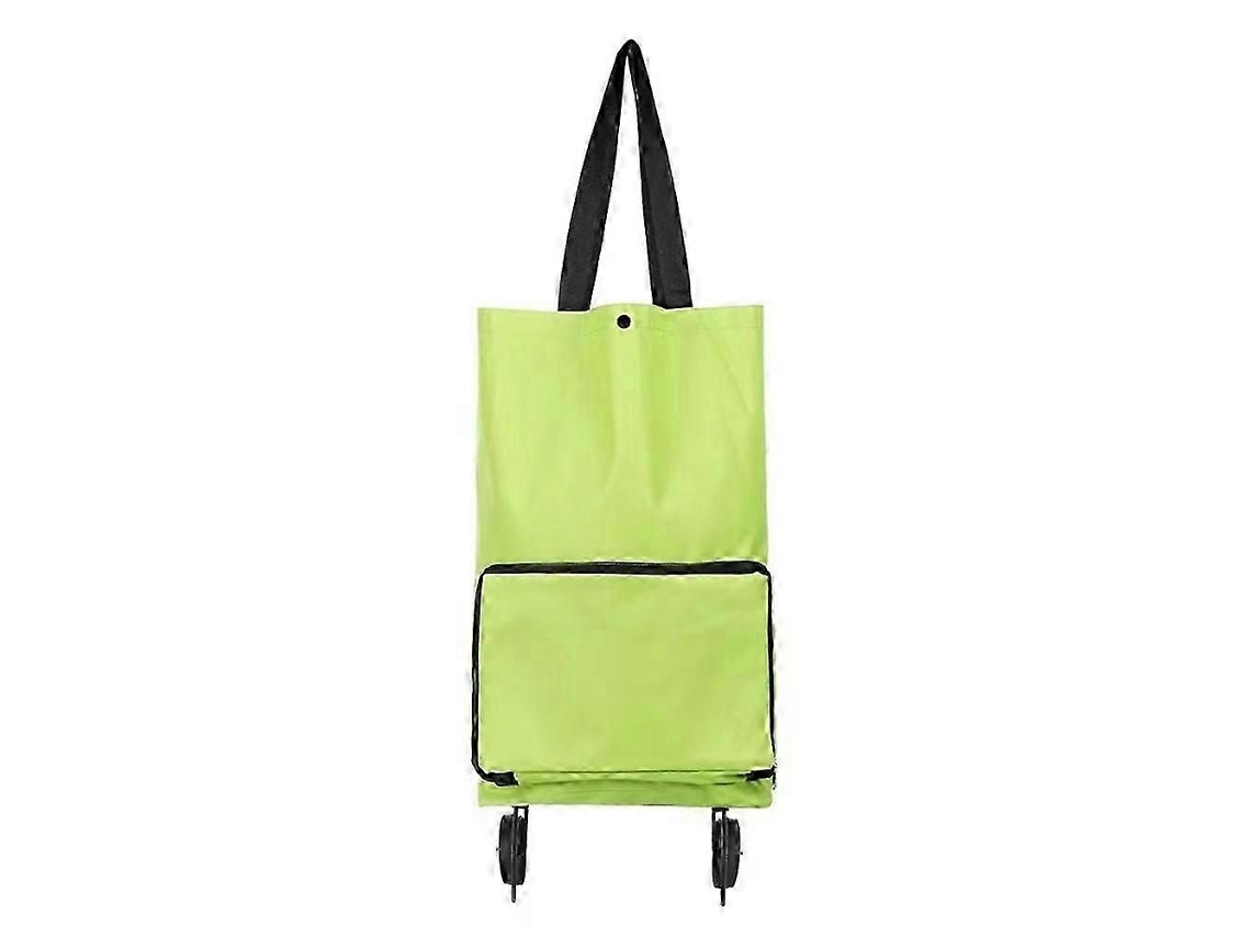 Carrito de compra plegable portátil con ruedas, multifuncional, reutilizable, de tela no tejida, tamaño supermercado, GOKOCO