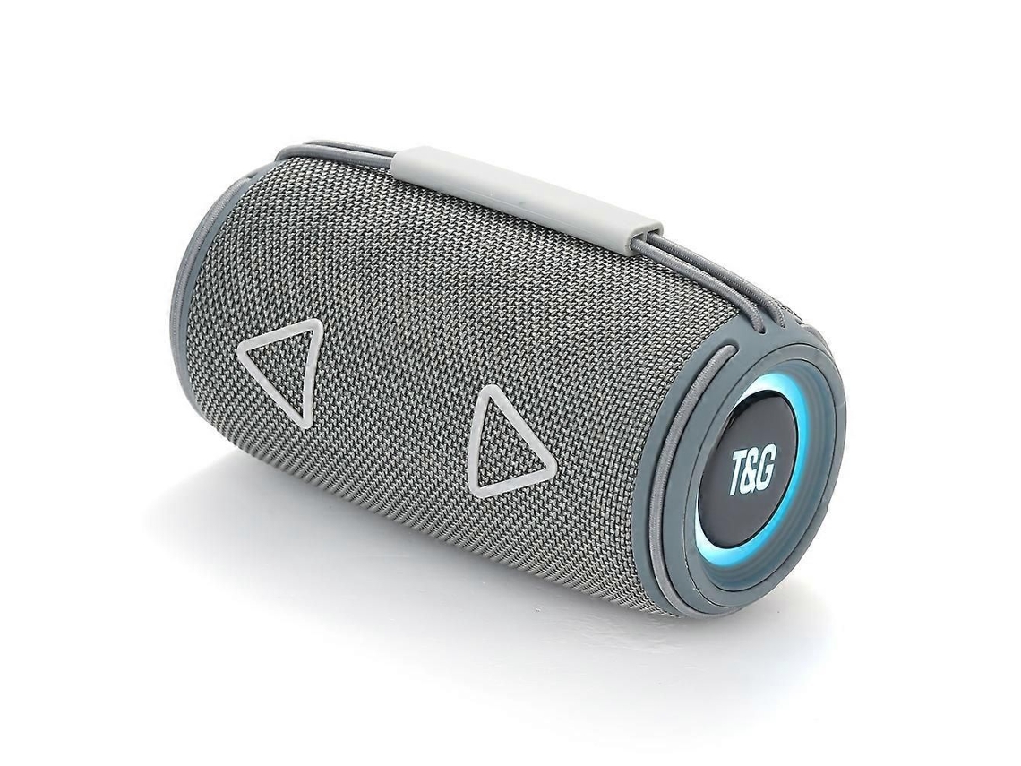 Subwoofer estéreo inalámbrico Bluetooth portátil TG-657 con soporte para altavoz 3D, radio FM y luz ambiental LED.