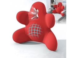 Almohada De Apoyo Lumbar Para Silla De Oficina, Almohada Ergonómica De Espuma Viscoelástica Para El Respaldo, Color Rojo Gertiz