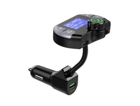 Car DAB Digital Radio Transmisor FM Bluetooth Car Kit Manos libres AUX Audio Broadcast QC3.0 Carga rápida (Negro) ENZONS