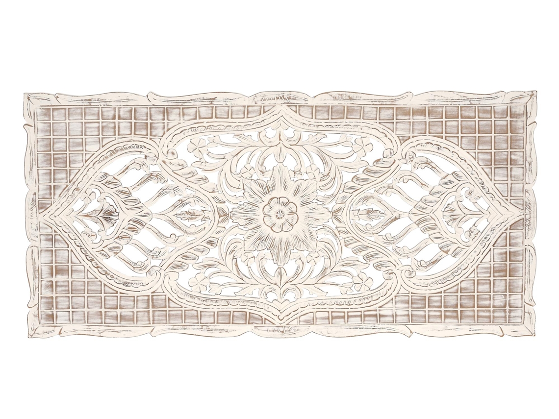 Cabecero de madera de mango blanco envejecido BRANCO.GINER Y COLOMER 81x3x166
