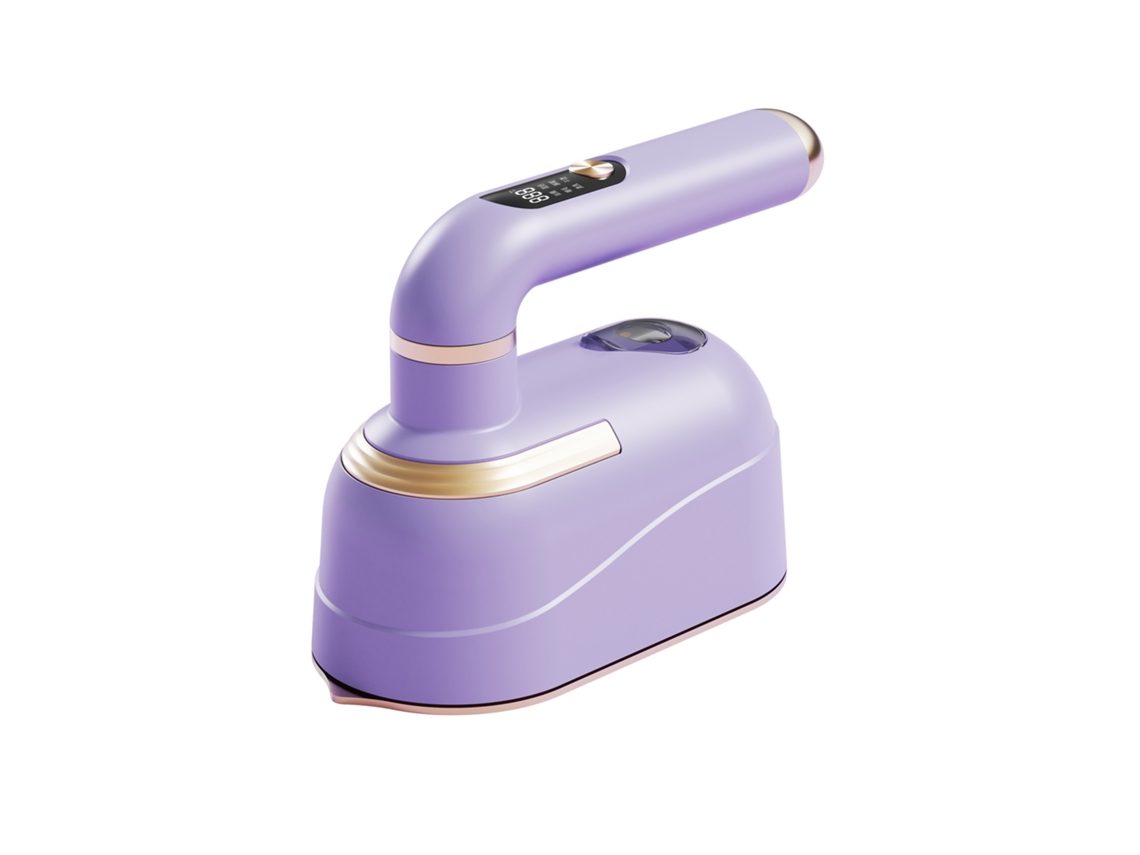 Plancha de viaje plegable, portátil, vapor seco/húmedo, color morado, estándar europeo.