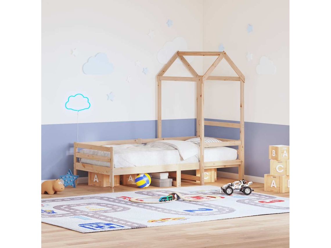 Techo De Cama Infantil Madera Maciza Pino 98x70x176,5 Cm