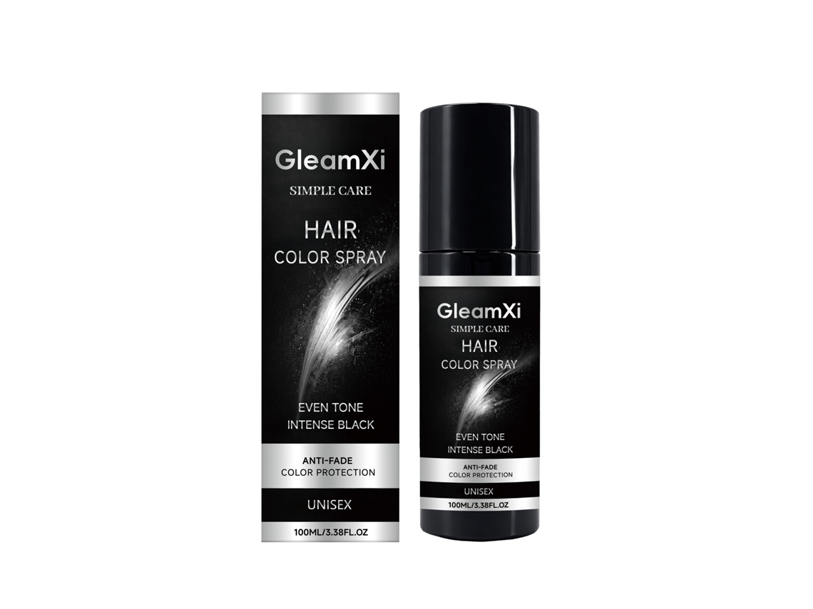 Spray de coloración temporal para el cabello negro