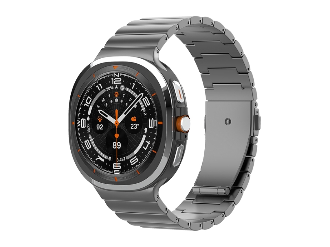 Correa de titanio puro para Samsung Galaxy Watch Ultra con hebilla plana y anilla única (47 mm)