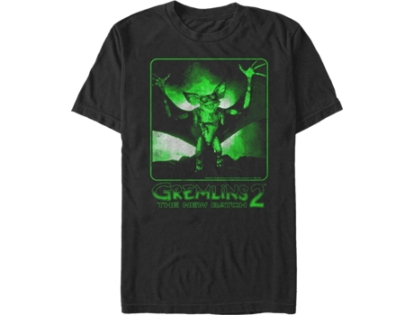 Camiseta Unisexo DEEPSTONE Gremlins 2 The New Batch Bat Gremlin Negro (M)