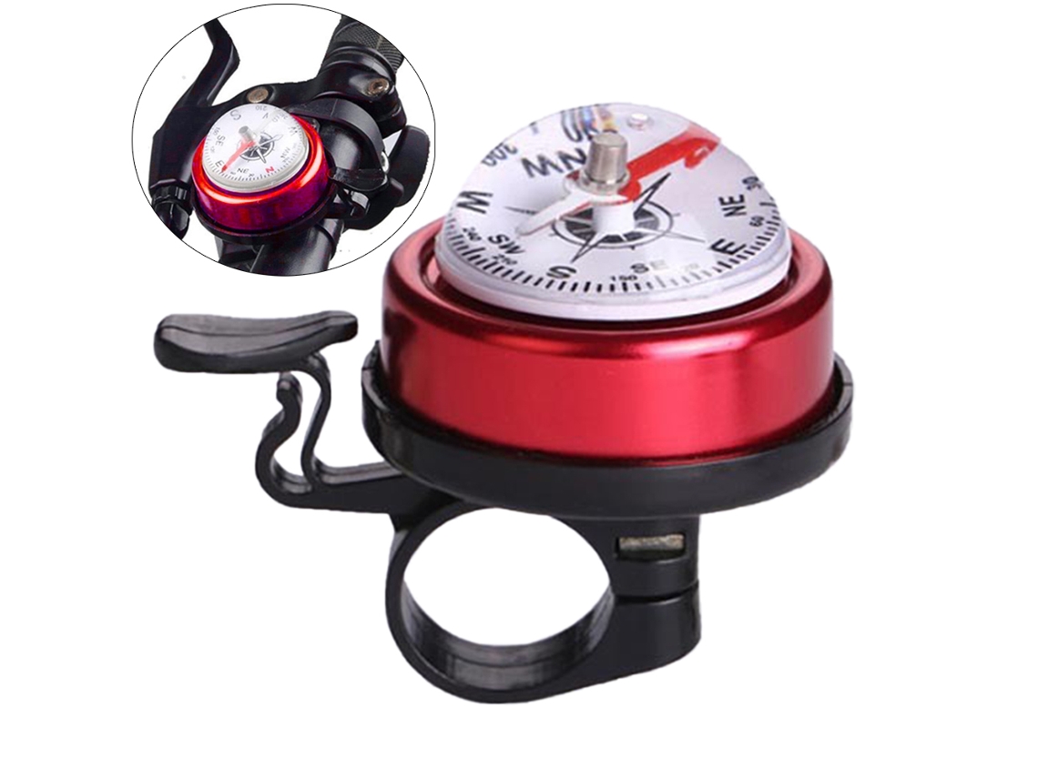 Timbre De Bicicleta Con Brújula Para Manillar De Mtb, Accesorio De Alarma Para Bicicleta De Montaña.