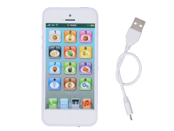 Ats-máquina De Aprendizaje Teléfono Recargable Simulación Educativa Temprana Usb Juguete Teléfono Celular Inteligente Blanco Para Aprender Inglés