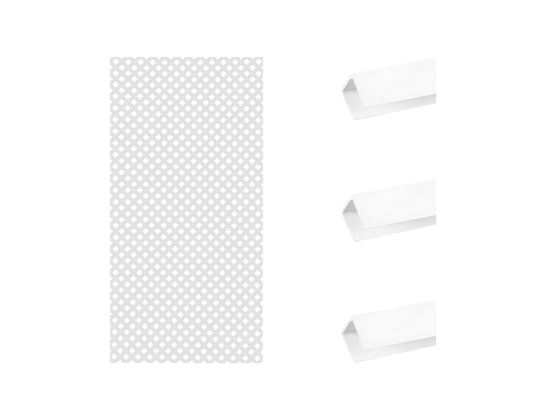 Kit de Instalación para Cercha de PVC de 18mm + 3 Perfiles Blancos 1x2 M NORTENE