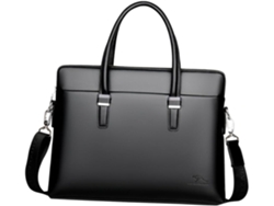 Nuobesty Pasta Executiva Masculina Em Couro Bovino Para Laptop, Bolsa De Ombro