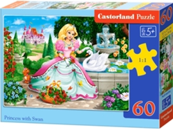 Puzzle CASTORLAND Princess with Swan (60 Piezas)