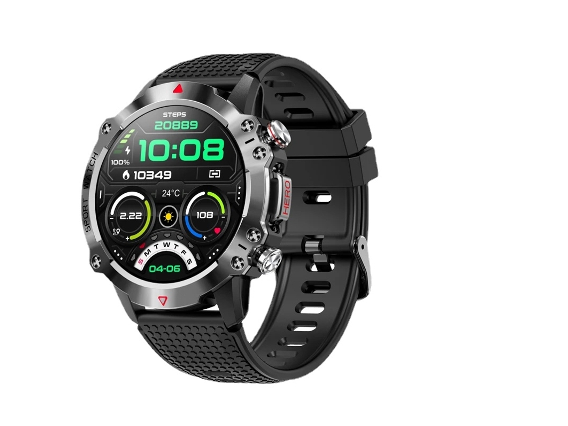 Los deportes Bluetooth de la pista del movimiento de los Gps del reloj elegante de los hombres miran la tarifa Smartwatch de la llamada para el IOS de Android
