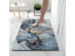 Alfombra De Baño Diatomita Super Absorbente Y Suave 50x80cm Azul