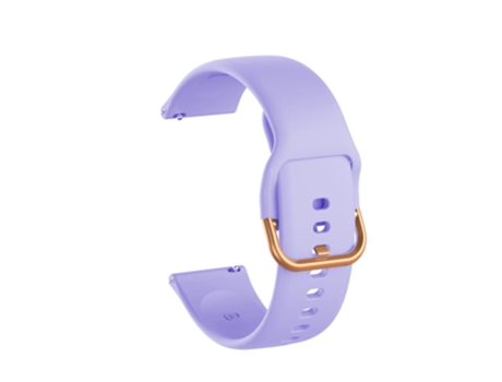 Correa de Silicona 20mm con hebilla de oro rosa para Samsung Galaxy Watch4 Classic 46mm 42mm/Watch4 44mm 40mm/Galaxy Watch Active2 - púrpura claro