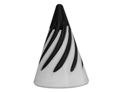 Rebe-cono Impossible Escultura Passthrough Pirámide 3d Impresa Para Relajar Estrés Decoración De Escritorio Negro Y Blanco