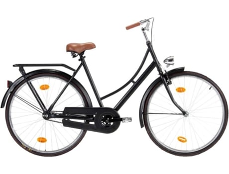 Vidaxl Bicicleta Holandesa cuadro mujer bajos cicloturismo crucero ciudad femenina trabajo escuela viajes rueda 28 pulgadas 57 cm de