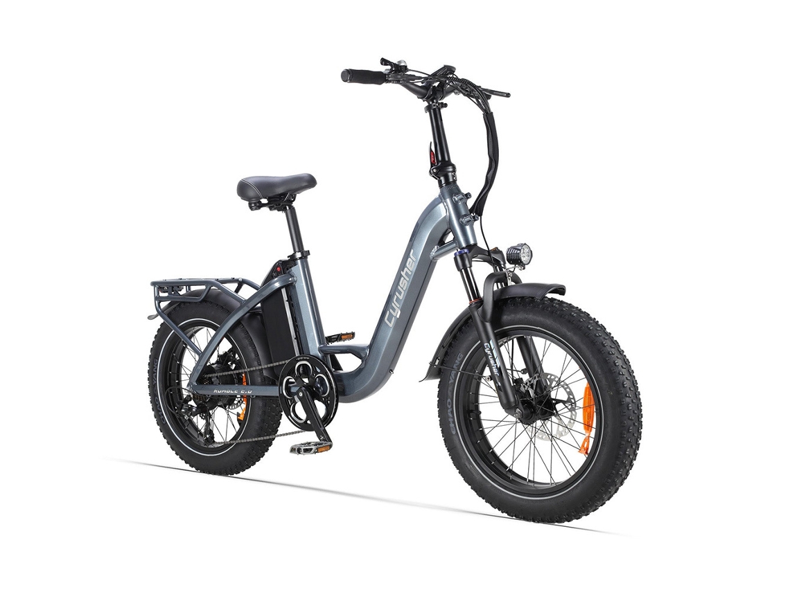 Bicicleta eléctrica para mujer Cyrusher Rumble2.0 de 20 pulgadas con motor de 250 W y batería de 48 EV y 18 Ah.