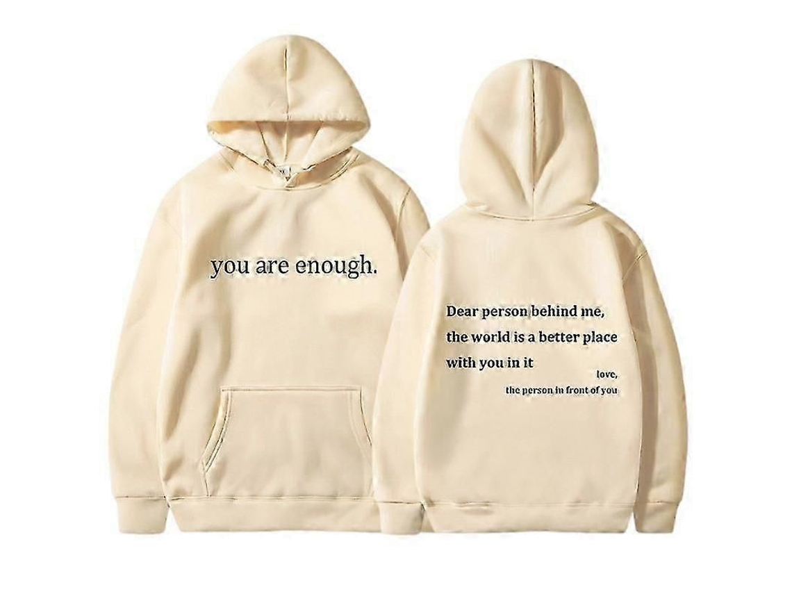Sudadera Unisex Informal De Otoño Con Capucha "you Are Enough" Y Camiseta De Algodón Regular.