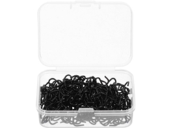 150 1.27 150 Mini Ganchos Metálicos Negros En Forma De S (cm) – Caja De Piezas