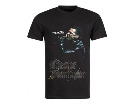 Camiseta ROCKINSTONE Linkin Park Noir Chester Bennington LIVE2 Algodón para Hombre (S - Negro)