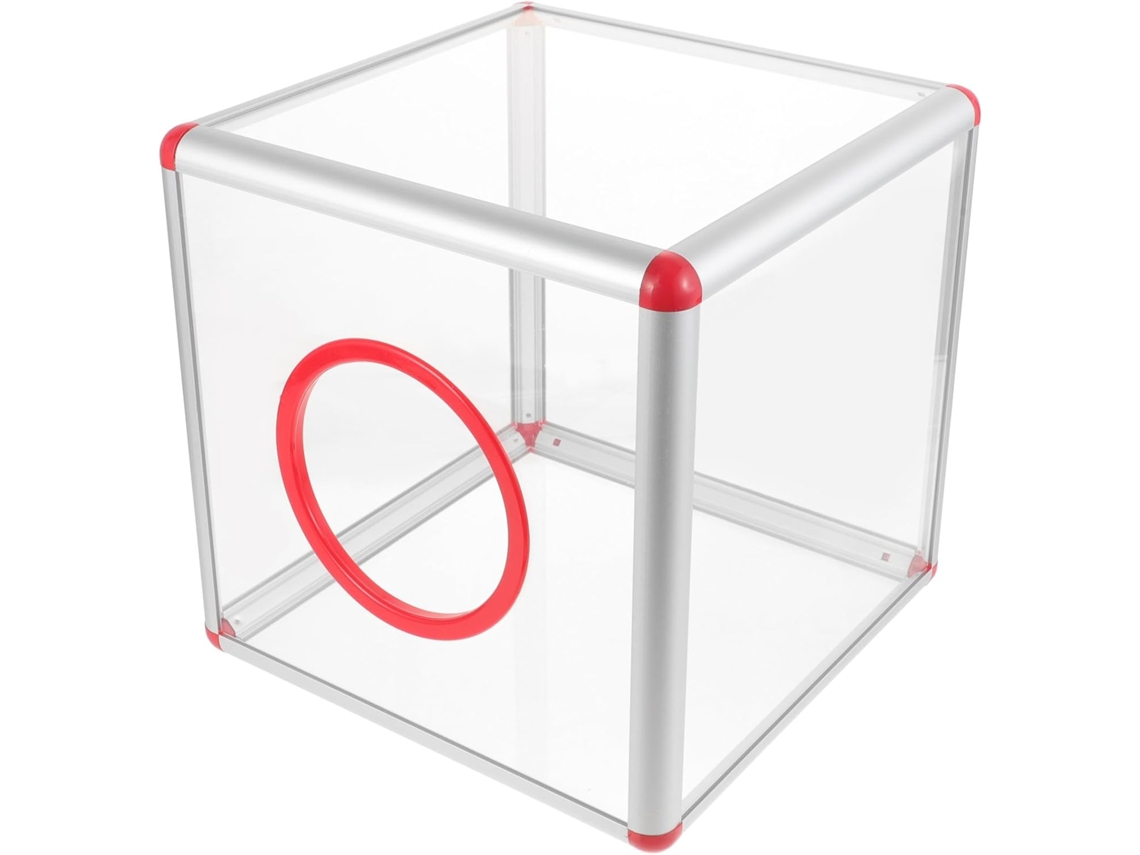 Caja De Acrílico Transparente De 25 Cm Para Boletos Y Papeletas De Rifa.