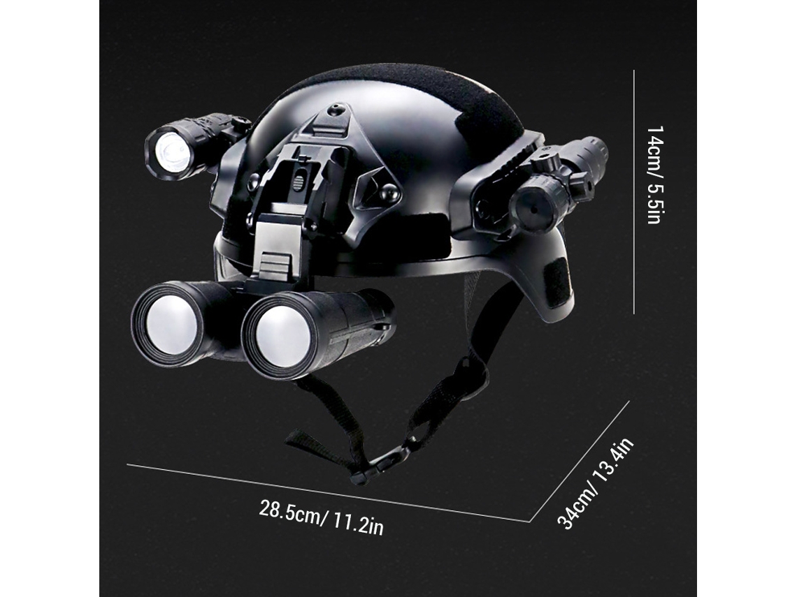 Casco Rápido Para Airsoft Y Paintball Con Linterna Telescópica, Luz Infrarroja Y Luz Intermitente Para Entrenamiento Y Caza Al Aire Libre.