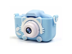 CP X5 Kids HD 1080P Cámara de fotografía y vídeo digital con ranura para tarjeta Microsd Pantalla LCD a color de 2'' Gato azul