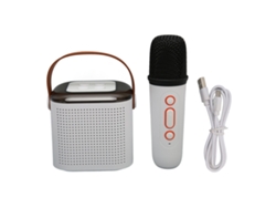 Máquina De Karaoke Con Altavoz Bluetooth De Luz Rgb 1 Micrófono Inalámbrico