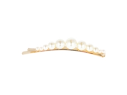Clip Dorado Largo Con Perlas Surtidas 2ud