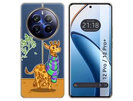 Funda Diseño Jirafa para Realme 12 Pro 5G / 12 Pro Plus 5G TUMUNDOSMARTPHONE Silicona Multicolor