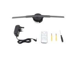 Proyector holográfico 3D PD42, ventilador LED con 244 LED, 16 GB, control remoto para tiendas, exposiciones y eventos.