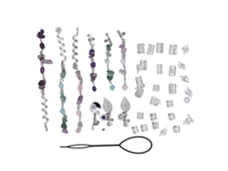 Accesorios De Joyería De Cabello Plateado Para Trenzas Y Dreadlocks