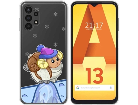 Carcasa para Samsung Galaxy A13 4G TUMUNDOSMARTPHONE Dibujos Transparente Cabra Multicolor