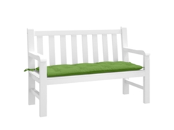 Cojín grande para banco de jardín, 120x50x7 cm, tela verde mixta, HARLANV1