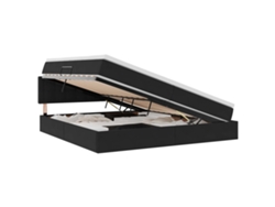 Maison Exclusive - Cama Con Almacenamiento Negro 200 X 200 Cm Terciopelo
