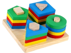Juegos De Inteligencia En Madera, Juegos De Construcción Cognitiva Con Colores Para Niños Y Niñas