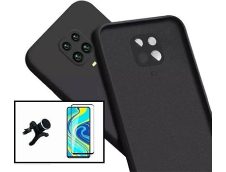 Kit Protector de Cristal Templado 5D Full Cover, Funda Silicona Liquida y Soporte Magnético de Coche Reforzado Xiaomi Redmi Note 10 Lite PHONECARE ...
