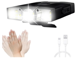 Luz LED recargable e impermeable con clip para tapa T090, color negro Yunzii