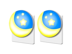 Luz nocturna con sensor de luz para niños, 2 unidades, enchufable, regalo para la habitación del bebé.