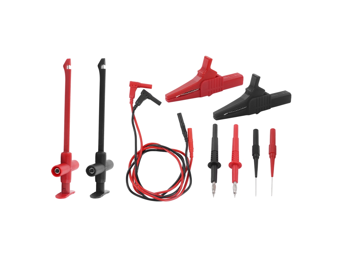 Kit De Cable De Prueba Para Multímetro Jt8001-1 Con Pinza De Cocodrilo, Conector Banana, Pvc Flexible De 19 A