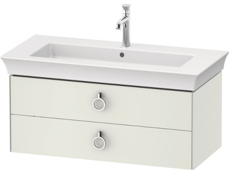 DURAVIT White Tulip, mueble de baño colgado en la pared, ancho 984 x fondo 458mm, con 2 cajones, con tirador, WT43520
