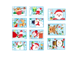 Pegatinas de Navidad KKVOGMLE Etiqueta Engomada Electrostática La Decoración Del Ventana Vidrio Blanco