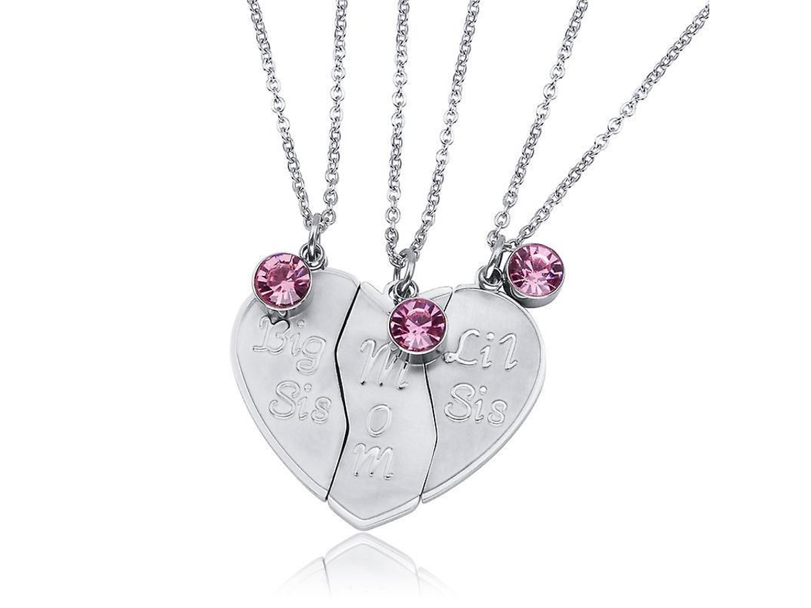 2026-regalo De Día De La Madre Collar Personalizado Para Madre E Hija De Acero Titaneo Plata