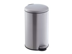 Casabel Cubo De Basura Cocina 50l, 100% Acero Inoxidable, Resistente A Huellas, Papelera Redonda Con Pedal Y Tapa, Cromo