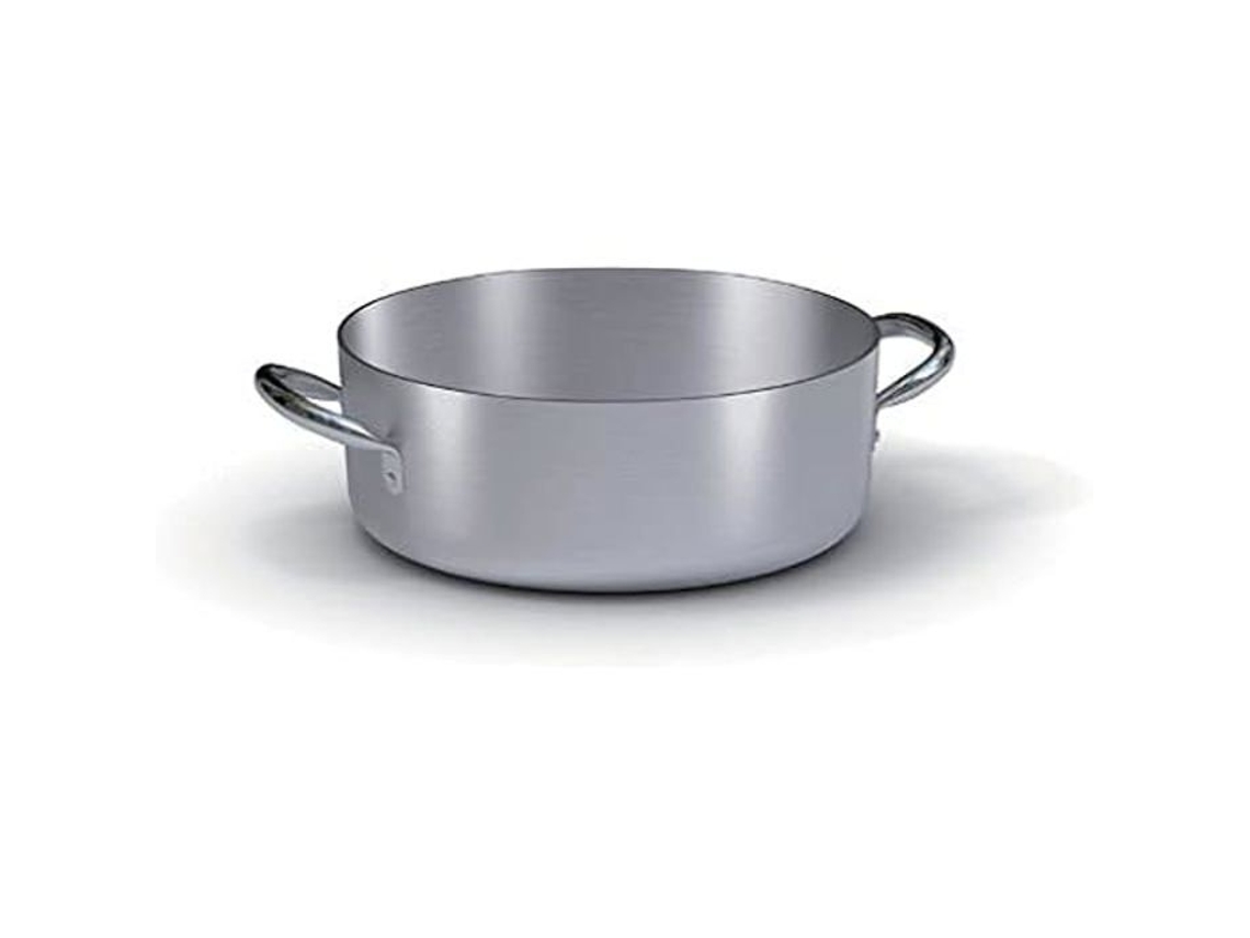 Sartén Bassa Aluminio - BALLARINI - 28 cm - Pulido - Gris - 6 L