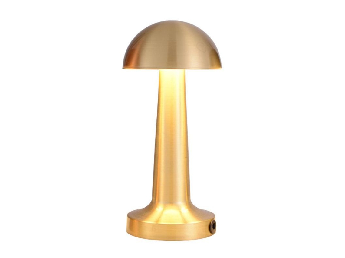 Lámpara De Mesa Inalámbrica Táctil Recargable Usb Led Regulable Luz Nocturna Para Dormitorio Lclgold Oro