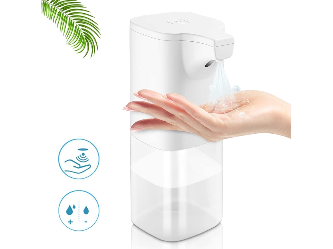 Dispensador de jabón líquido inteligente, sensor automático para funcionamiento sin contacto, uso versátil, tanque de agua translúcido para nivel de líquido