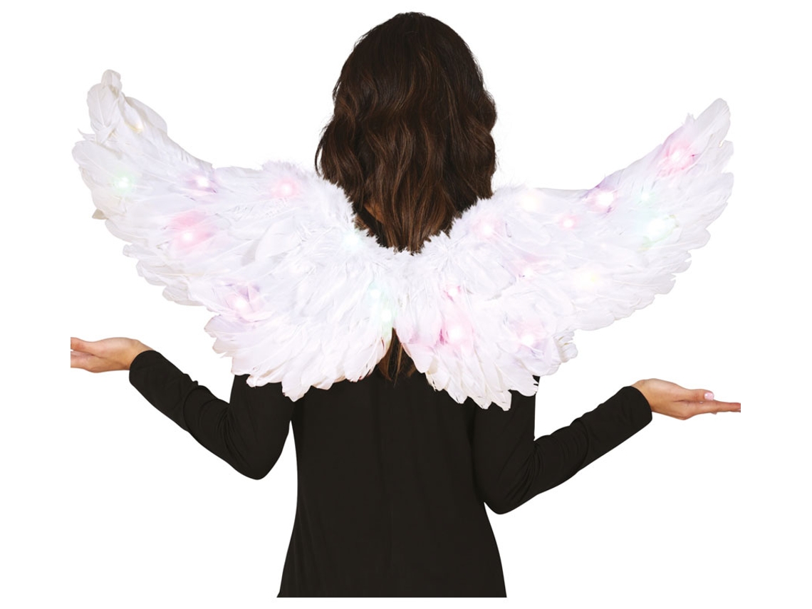 Alas de Plumas blanca con luz de 80x40 cm