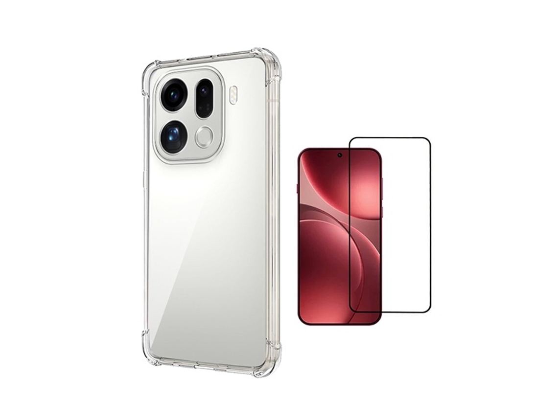 Kit Capa Superprotect Anti-shock Vidro Temperado Phonecare Para Oppo Find X9 Pro - Transparente
